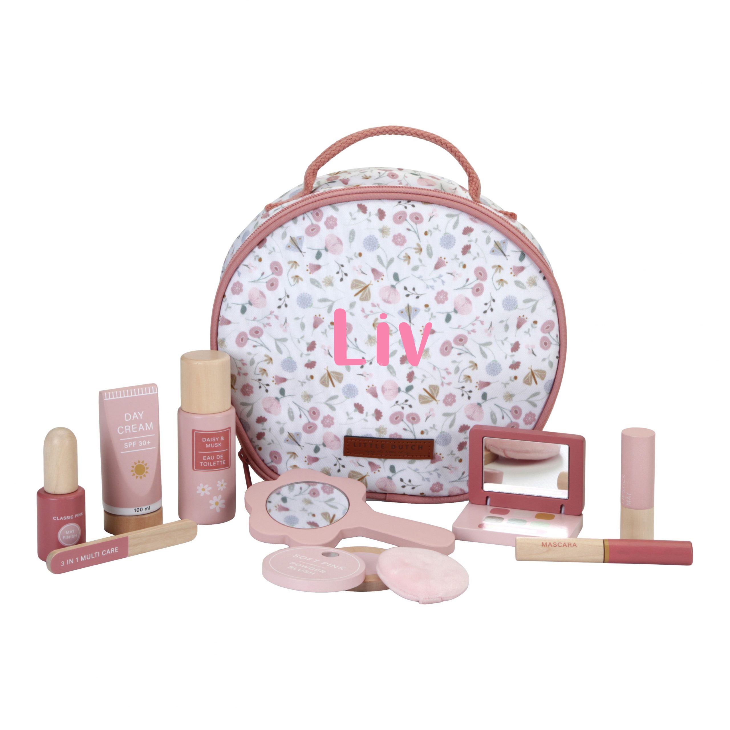 Little Make-up tas met naam - Pieke-en-co Geboortecadeaus