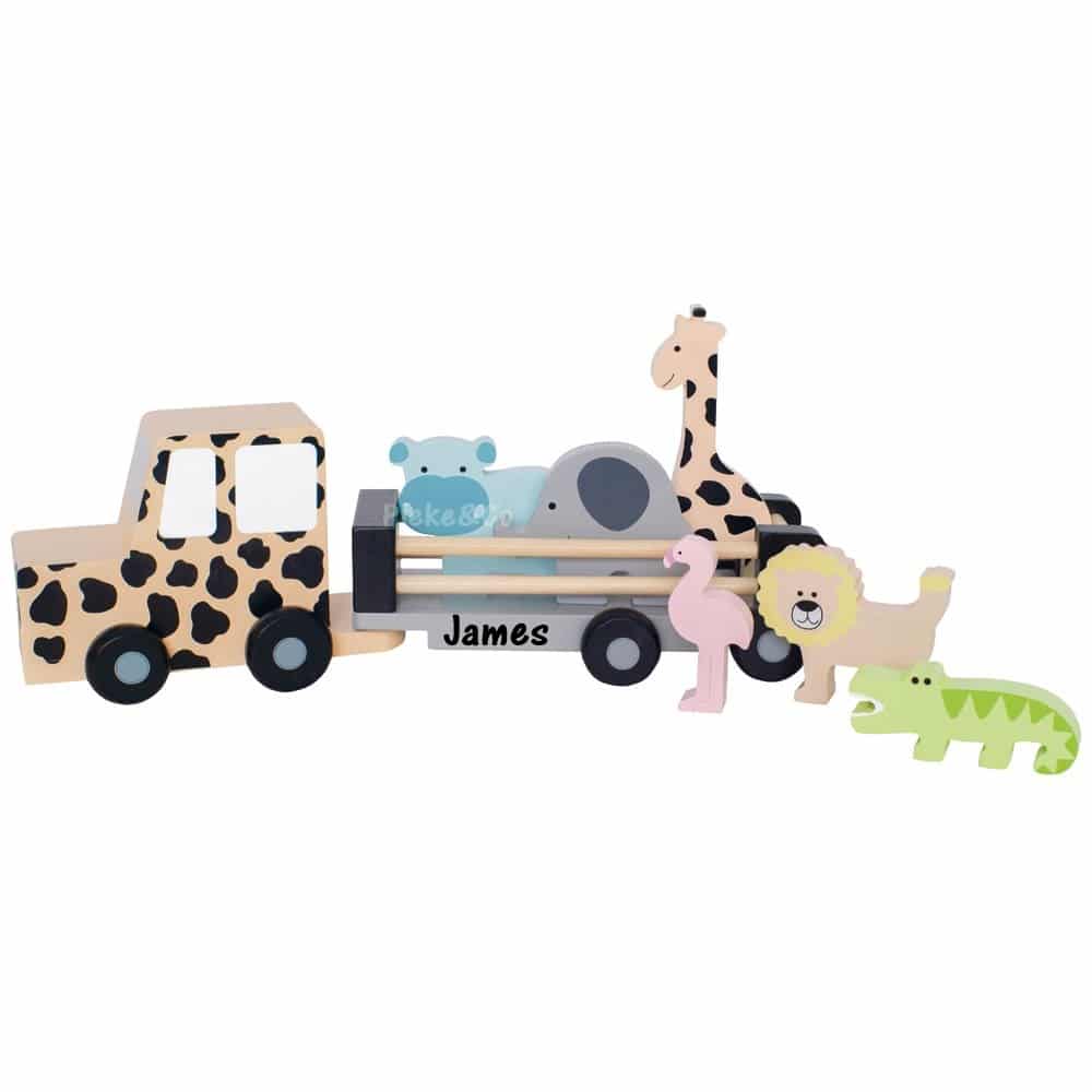 Jeep met dieren met naam - Pieke-en-co